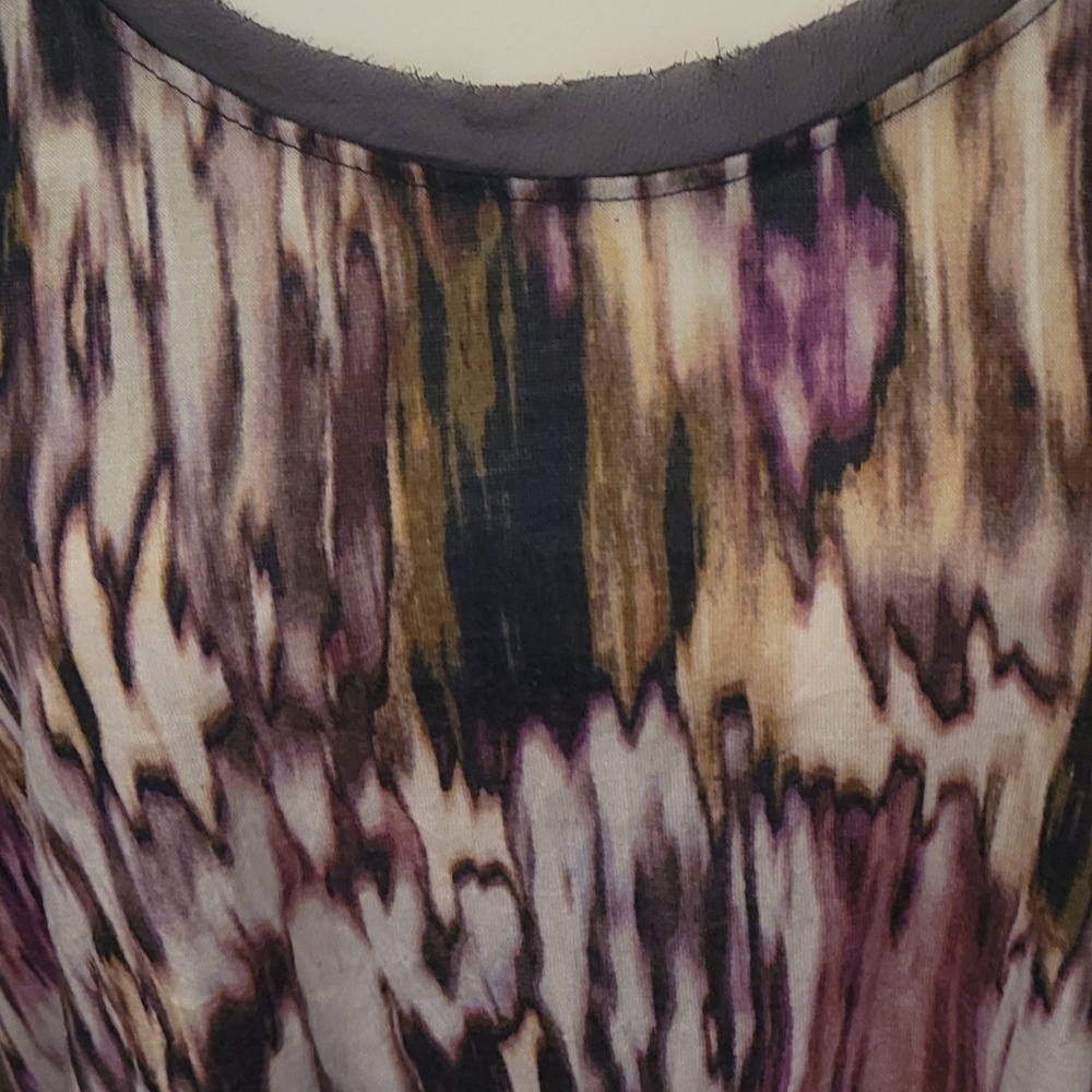 Vera Wang Purple Crinkle Blouse Size XL - Picture 2 of 4